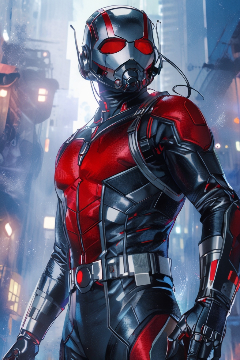 Ant-Man en costume rouge et noir
