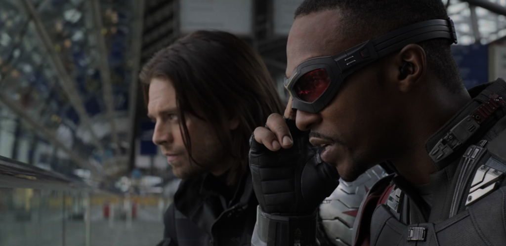 Captain America : Civil War (2016) - Sam Wilson (Falcon) et Bucky Barnes (Le Soldat de l'Hiver)