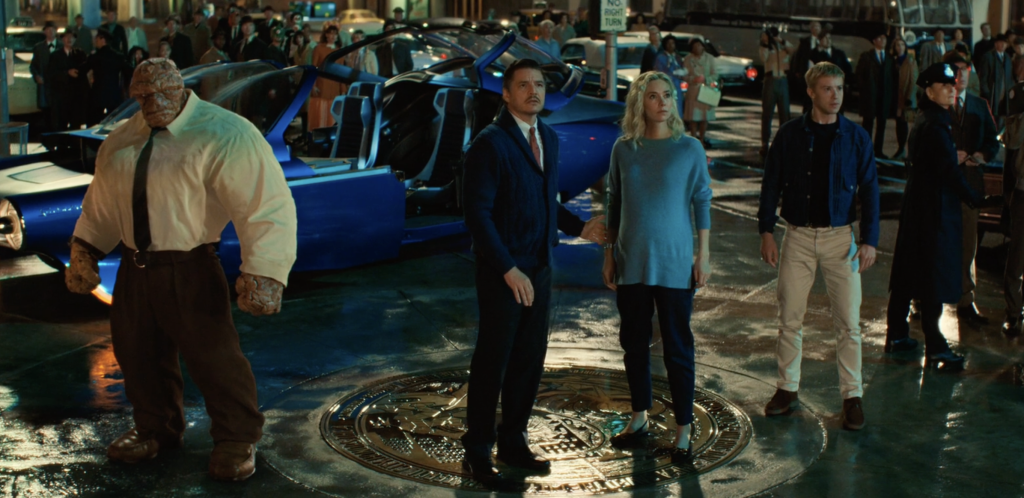 Reed Richards (Mr Fantastics), Ben Grimm (La Chose), Sue Storm (La Femme Invisible), Johnny Storm (La Torche Humaine) - Les 4 Fantastiques : Premiers Pas (2025)